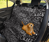 Handwritten Cheese Pattern Dog Car Seat Covers