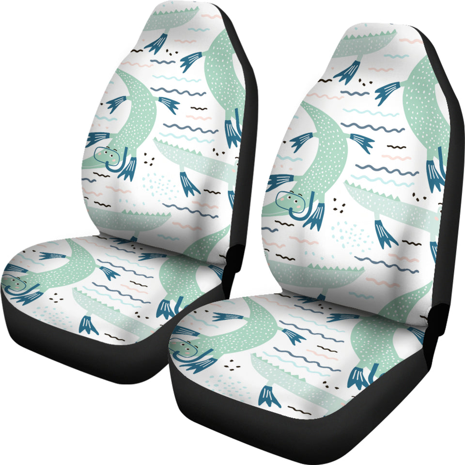 Crocodile Diver Pattern Universal Fit Car Seat Covers