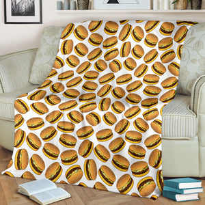 Hamburger Pattern Print Design 03 Premium Blanket