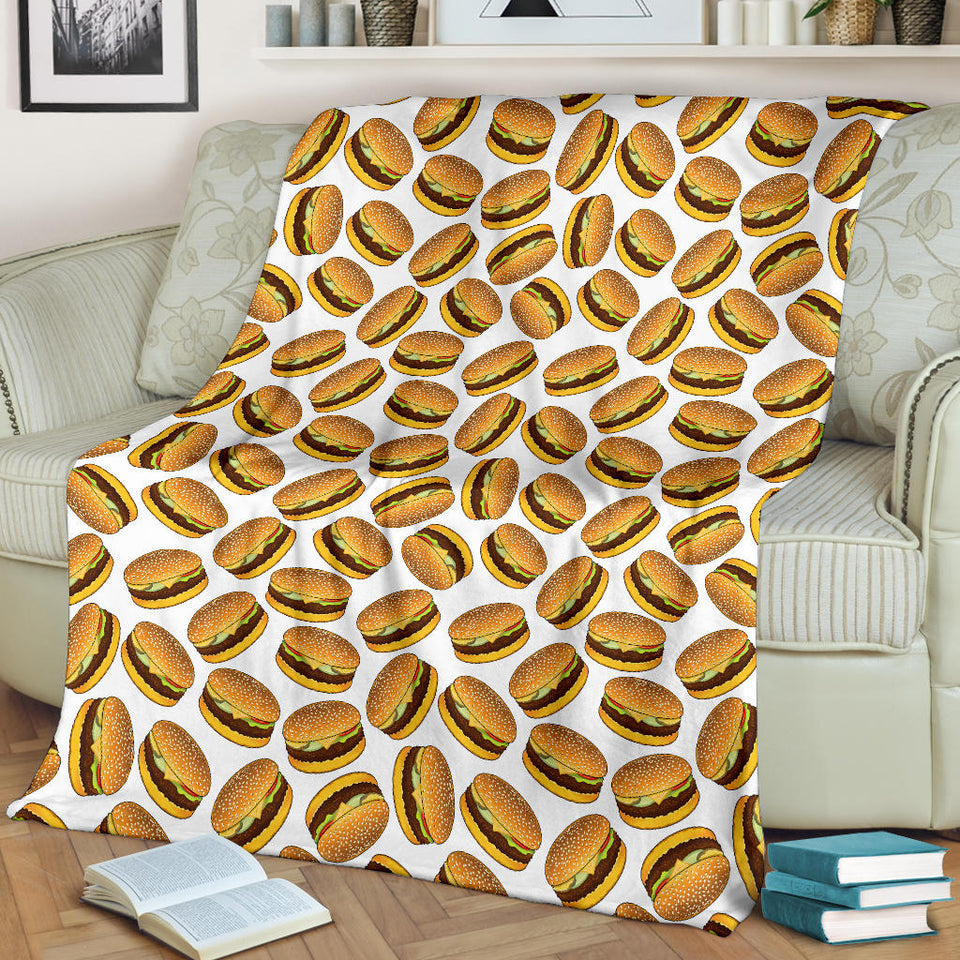 Hamburger Pattern Print Design 03 Premium Blanket
