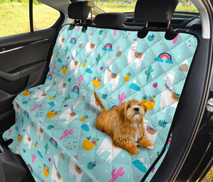 Llama Alpaca Cactus Leaves Pattern Dog Car Seat Covers