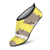 Cute Hamster Pattern Aqua Shoes