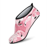 Pink Flamingos Pattern Background Aqua Shoes