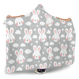 Rabbit Cloud Pattern Hooded Blanket