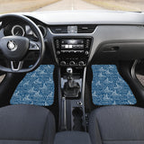 Hand Drawn Sailboat Pattern Front Car Mats
