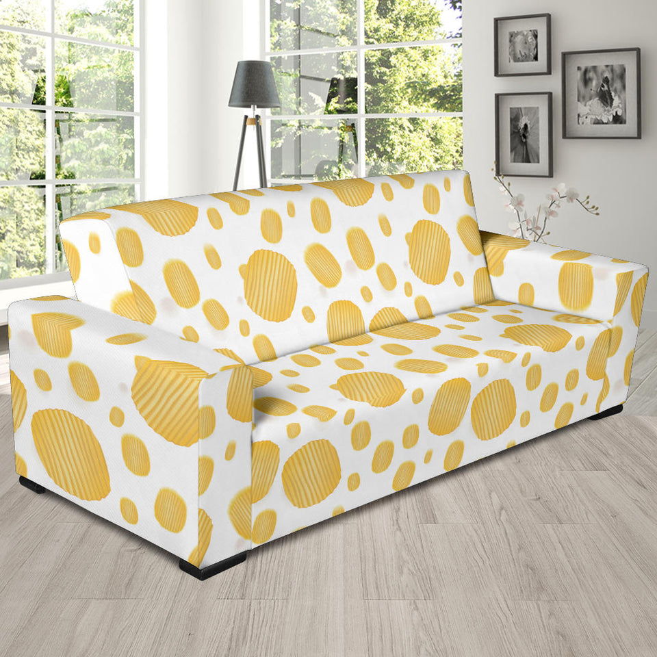 Potato Chips Pattern Print Design 03  Sofa Slipcover
