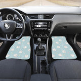 White Cute Hamsters Heart Pattern Front Car Mats