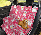 Maneki Neko Lucky Cat Sakura Pink Background Dog Car Seat Covers