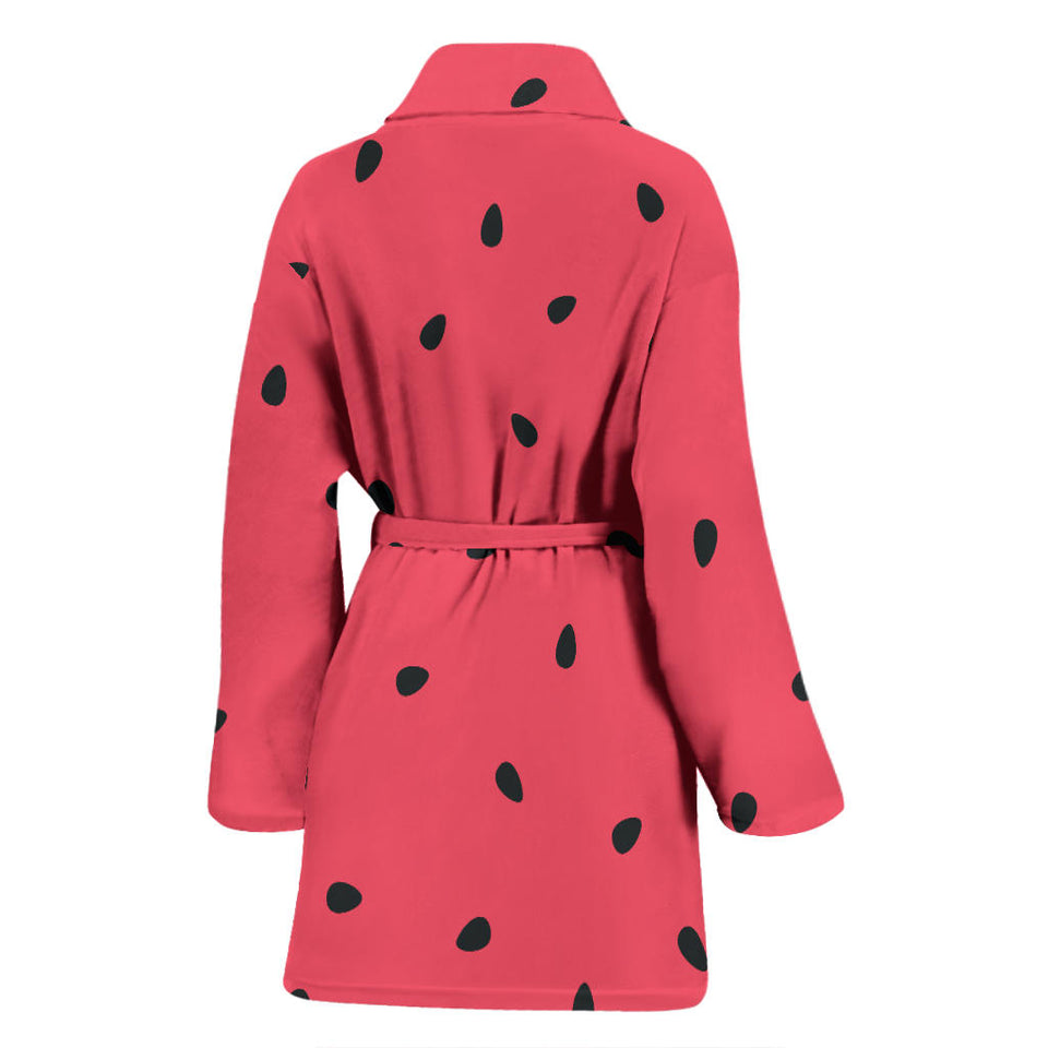 Watermelon Texture Background Women'S Bathrobe