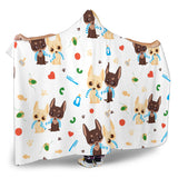 Cute Chihuahua Dog Pattern Hooded Blanket