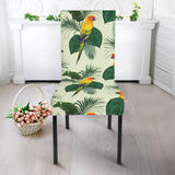 Beautiful Parrot Palm Leaves Pattern Dining Chair Slipcover