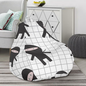 Ninja Pattern Plaid Background Bean Bag Cover