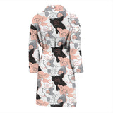 Pig Pattern Print Design 05 Men's Bathrobe