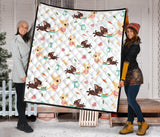 Cute Chihuahua Puppie Pattern Premium Quilt