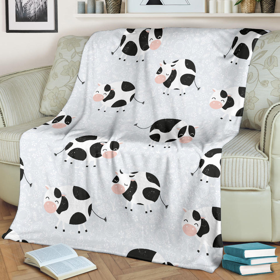 Cute Cows Pattern Premium Blanket