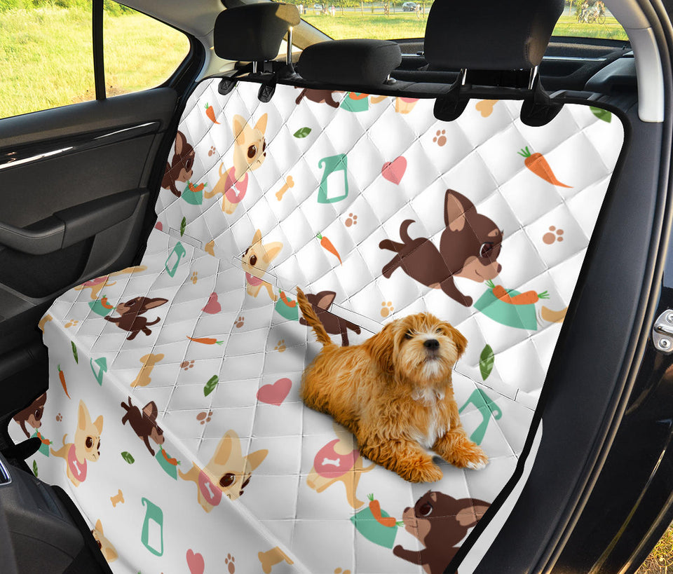 Cute Chihuahua Puppie Pattern Dog Car Seat Covers