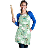 White Swan Lake Pattern Adjustable Apron