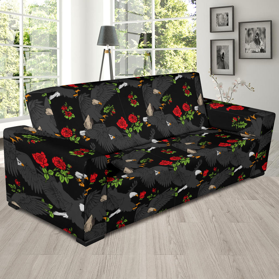Eagle Pattern Print Design 04 Sofa Slipcover