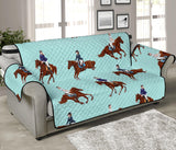 Horses running horses rider pattern Sofa Cover Protector