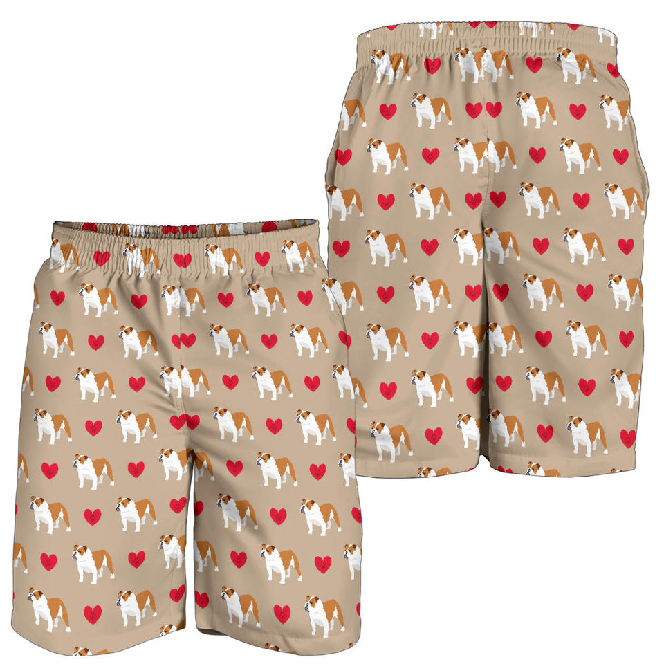 English Bulldog Pattern Print Design 05 Men Shorts