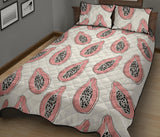 papaya pattern Quilt Bed Set
