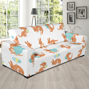 Cute Kangaroo Pattern Sofa Slipcover