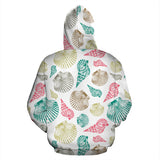 Colorful Shell Pattern Zip Up Hoodie