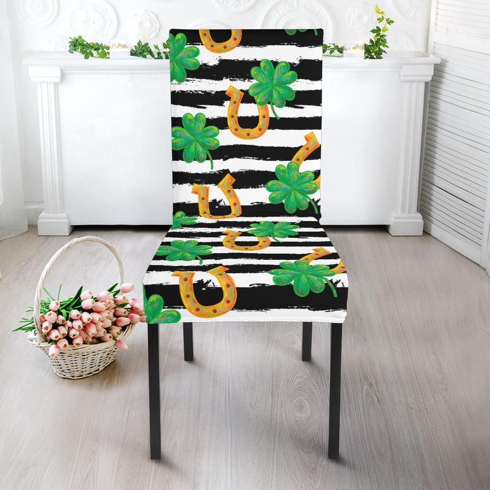 Horseshoes Pattern Print Design 01 Dining Chair Slipcover