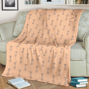 Engine Piston Cream Background Pattern Print Design 04 Premium Blanket