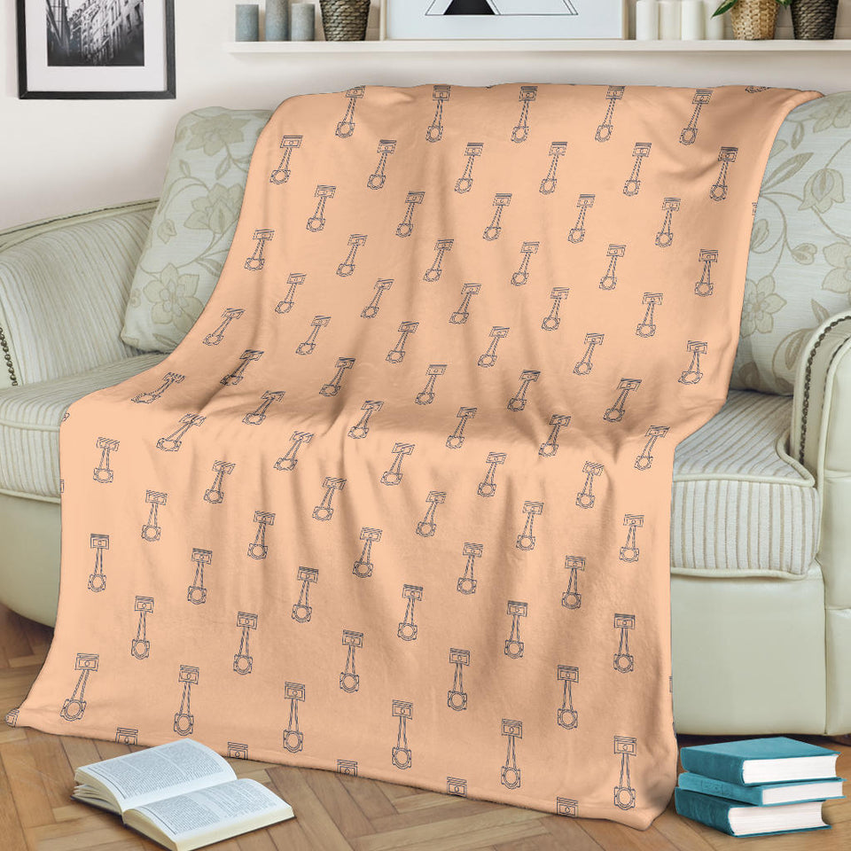 Engine Piston Cream Background Pattern Print Design 04 Premium Blanket
