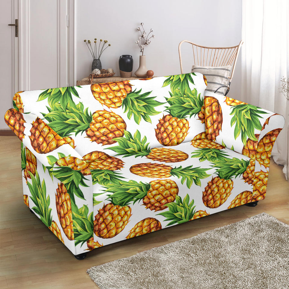 Pineapples Design Pattern Loveseat Couch Slipcover