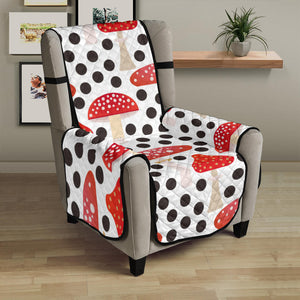 Red mushroom dot pattern Chair Cover Protector