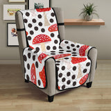 Red mushroom dot pattern Chair Cover Protector