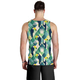 Toucan tropical leaves design pattern Men Tank Top