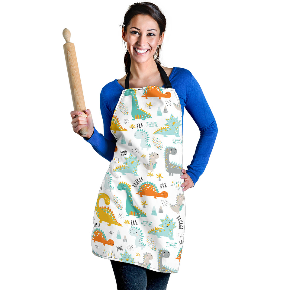 Cute Funny Kids Dinosaurs Pattern Adjustable Apron