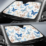 Blue Butterfly Pattern Car Sun Shade