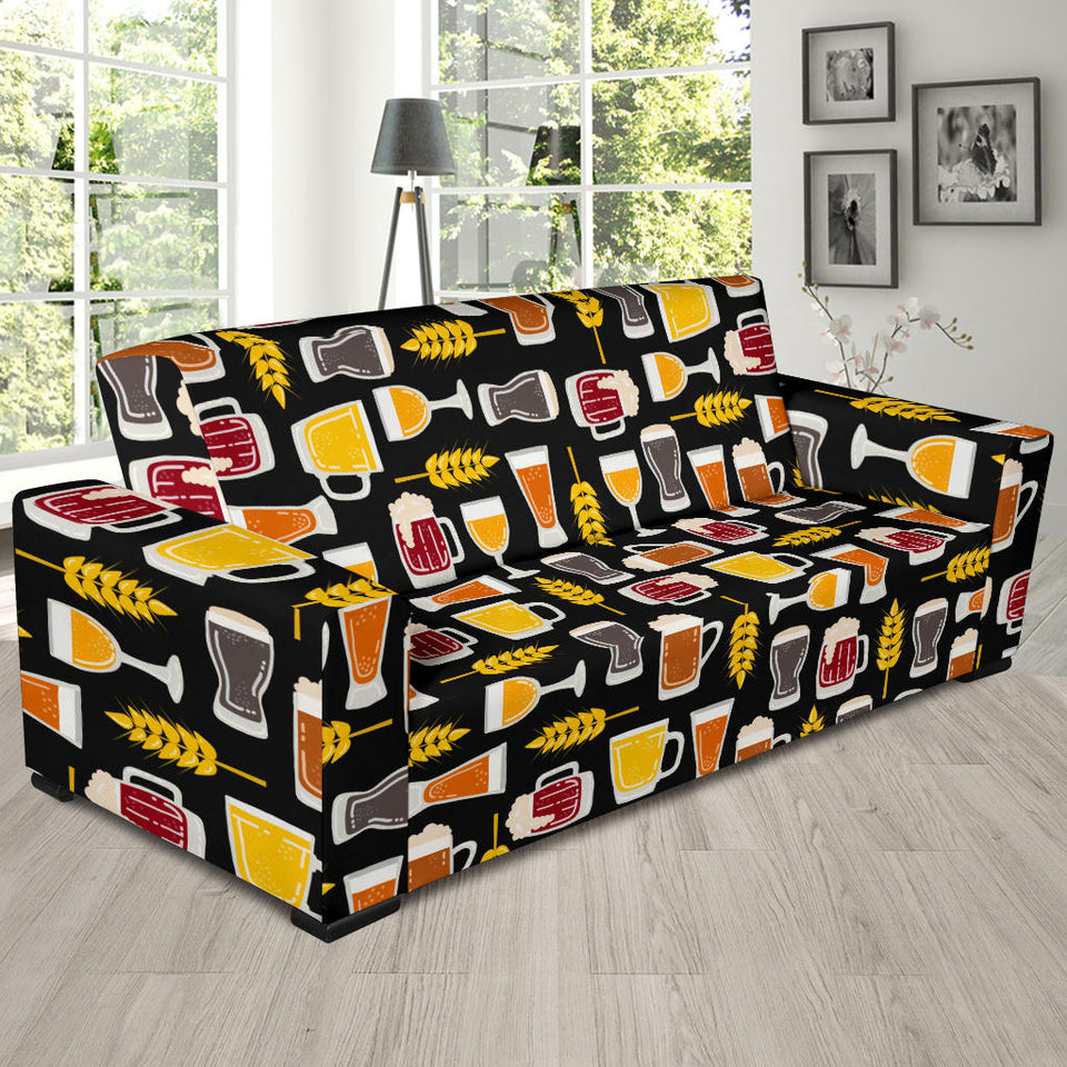Beer Type Pattern Sofa Slipcover