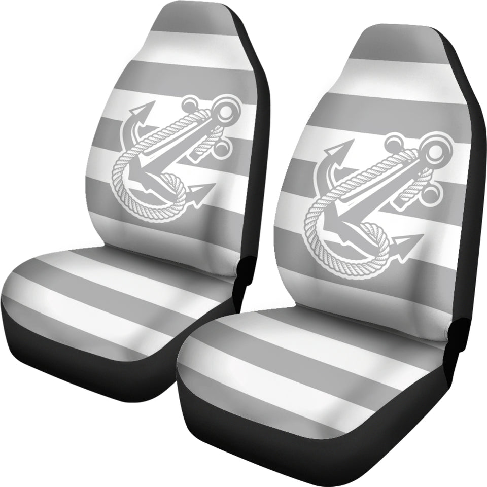 Car Seat Covers - Boat Anchor Strip Smoke Grey