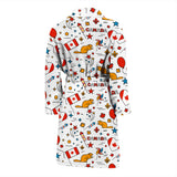 Canada Pattern Print Design 03 Men's Bathrobe