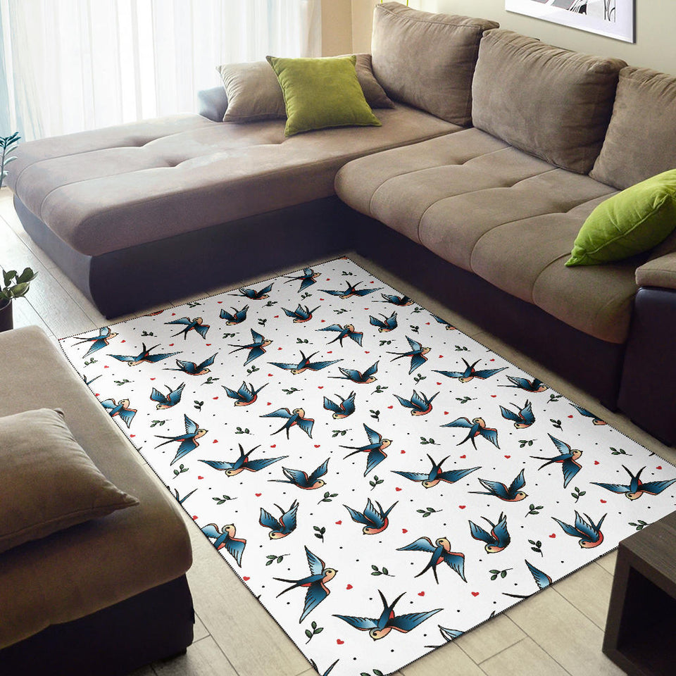 Swallow Pattern Print Design 04 Area Rug