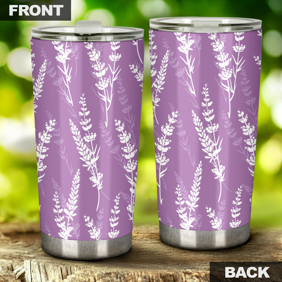 Lavender Flowers Purple Pattern Tumbler