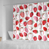 Watercolor Hand Drawn Beautiful Strawberry Pattern Shower Curtain Fulfilled In US