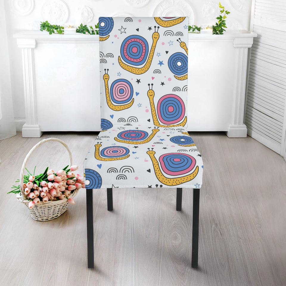 Snail Pattern Print Design 05 Dining Chair Slipcover