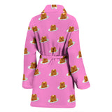 Pancake Pattern Print Design 04 Women's Bathrobe