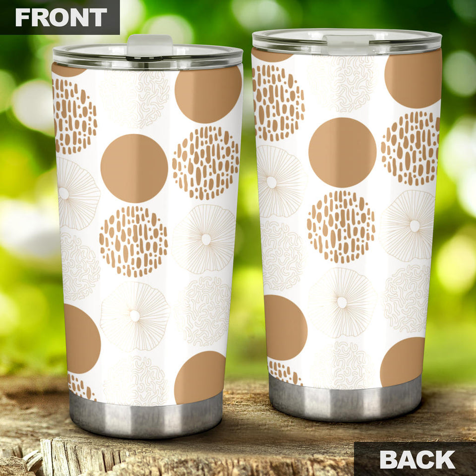 Gold Texture Mushroom Pattern Tumbler