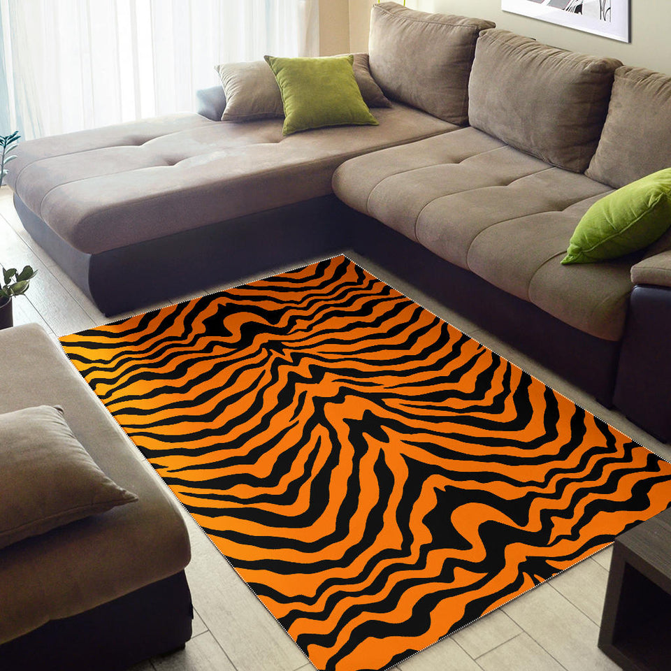 Bengal Tigers Skin Print Pattern Area Rug