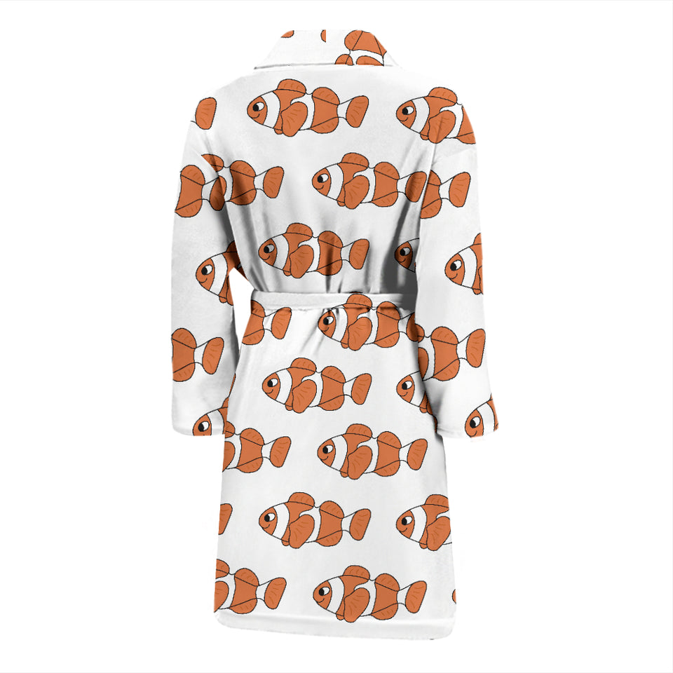Clown Fish Pattern Print Design 05 Men's Bathrobe