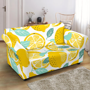 Lemon Design Pattern Loveseat Couch Slipcover