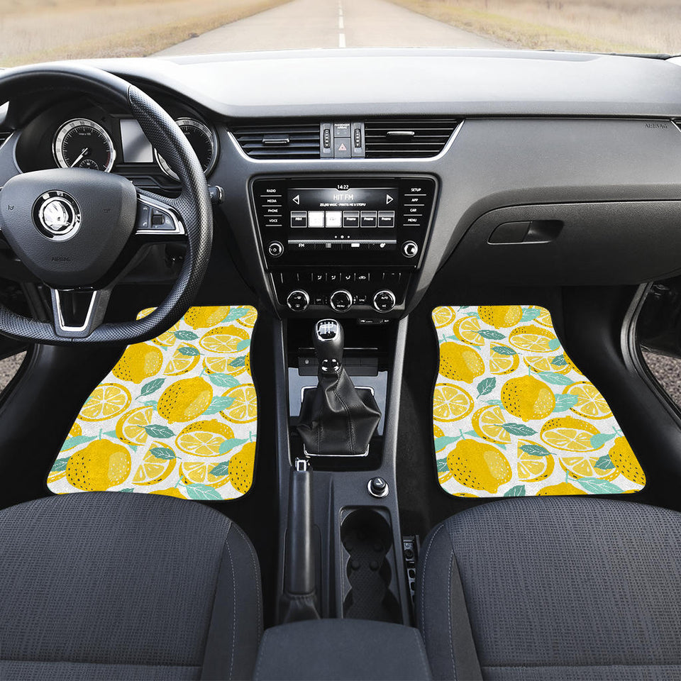 Lemon Design Pattern Front Car Mats
