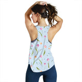 Watercolor Tulips pattern Women Racerback Tank Top